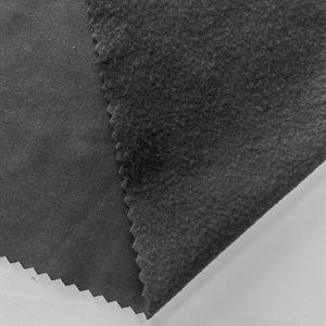 ผ้าสปอร์ตแวร์สำหรับชุดโยคะ ผ้าถักอินเตอร์ล็อคเนื้อนุ่มแบบแปรงขน ผลิตจากเส้นใยโพลีเอสเตอร์ 83% และสแปนเด็กซ์ 17% น้ำหนัก 190 กรัม/ตร.ม. สีดำแบบกำหนดเอง - Product Image 1