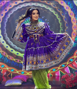 AA IMPEX señoras Vintage bordado afgano/vestidos paquistaníes alta calidad bajo MOQ encaje hecho a mano decorado ropa OEM - Product Image 5