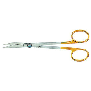 GOLDMAN-FOX 13 cm Manual Curved Stainless Steel Scissors Sharp-Sharp Dental Surgical Instruments for Surgical Use - Product Image 1