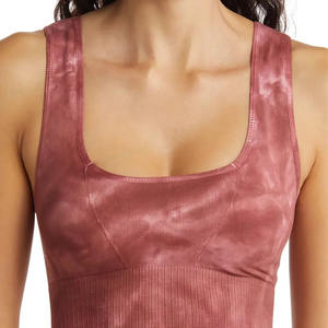 Sujetador deportivo de yoga para mujer, con logo frontal sencillo, de alta sujeción, sin costuras, transpirable, de calidad premium, con almohadillas extraíbles - Product Image 3