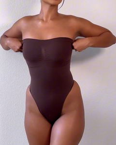 Vêtement <span class=keywords><strong>sans</strong></span> couture de <span class=keywords><strong>grande</strong></span> <span class=keywords><strong>taille</strong></span> pour le corps, <span class=keywords><strong>taille</strong></span> serrée pour le ventre, robe bustier <span class=keywords><strong>sans</strong></span> bretelles, <span class=keywords><strong>body</strong></span>, sous-vêtements - Product Image 2