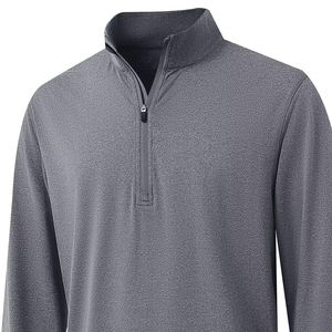 Custom Logo Polyester Fleece Breathable Quick Dry <b>Men's</b> Long Sleeve <b>Half</b> <b>Zip</b> <b>Sweatshirt</b> Autumn Sport Golf Wear Garment Dyed - Product Image 5