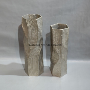 Vase en métal marron de qualité supérieure avec finition mouchetée unique et forme conique élégante pour la décoration de la maison et du bureau - Product Image 5