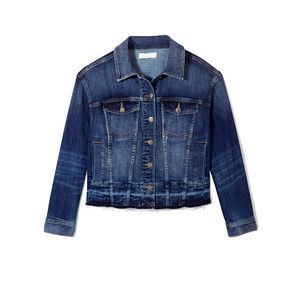 Chaqueta vaquera personalizada OEM para mujer, Chaquetas vaqueras con estampado informal, ropa de calle lavada para invierno, hecha en Pakistán, la mejor nueva moda - Product Image 1