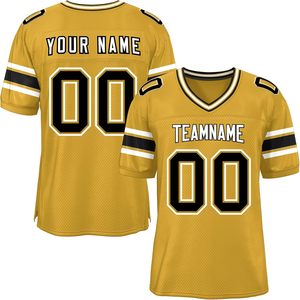 Malla de poliéster transpirable Ropa deportiva de fútbol americano Manga de secado rápido Rayas OEM Logotipo del equipo personalizable Números Tallas grandes - Product Image 5