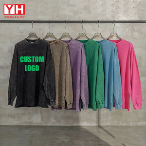 Camiseta de Manga Corta Casual para Hombre, de Algodón, Ajuste Regular, Lavado Ácido, Gruesa, Transpirable, Personalizable OEM - Product Image 4