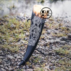 Cuerno vikingo para beber de alta calidad, logotipo personalizado tallado en estilo animal natural, superventas, elaborado en alta demanda en la India - Product Image 1