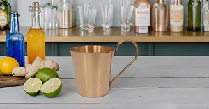 Mule en métal de Moscou en cuivre massif authentique Mini verres à bière Capacité de 2 onces - Product Image 6