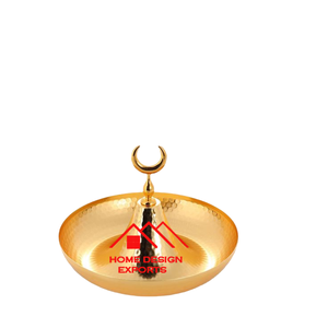 Plateau décoratif en forme de pomme Plateau de feuilles en aluminium 2024 Tendance Plateau décoratif en forme plaqué or pour mariage et fête - Product Image 6