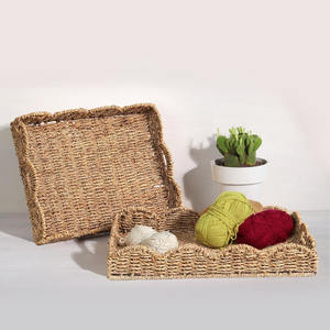 Bandeja de servir de pasto marino, bandejas de lujo de pasto marino, accesorio para mesa de comedor, decoración hecha a mano, vajilla - Product Image 5