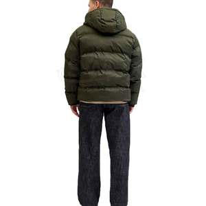 แจ็กเก็ตฤดูหนาวแบบฟองผ้าโพลีเอสเตอร์ผิวด้านสไตล์ลำลองสำหรับผู้ชายสีพื้นขายดีเสื้อแจ็กเก็ตกันหนาวมีซิป - Product Image 2