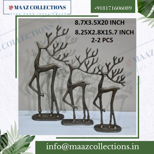 Sculpture de cerf en aluminium d'art de qualité supérieure en gros Décoration de table à impression personnalisée pour la maison et le bureau Cadeau d'artisanat d'anime et de logo parfait - Product Image 3