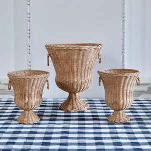 New Products <b>Wicker</b> <b>Vase</b> Urn Modern Coastal Rattan <b>Vase</b> for Flower Decoration Variety of Design OEM in HNH Craft Factory - Product Image 4