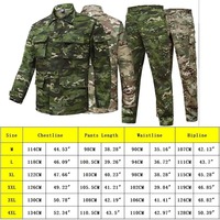 Chemise et pantalon tactiques camouflage imperméables et respirants à manches longues, uniforme de sécurité
