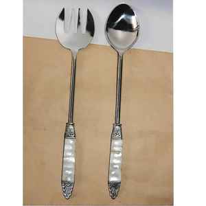 New Design Eco-Friendly Stainless Steel Salad Server and Cutlery Set with <b>Serving</b> <b>Spoon</b> Fork Dishwasher Safe Z F CRAFT IMPEX - Product Image 4