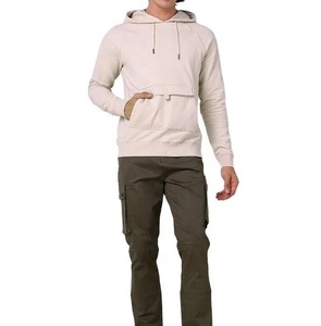 Sweat à capuche lourd pour hommes personnalisé grande taille en laine polaire pull à capuche avec poches coupe ajustée couleur unie sweat à capuche à manches longues pour hommes - Product Image 1