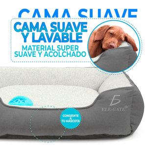 Cuccia XL Grande per Cani e Gatti, Resistente e Imbottita, a Tenda Rettangolare, in Bambù e Rattan a Righe, Prodotti per Animali Domestici in Scatola - Product Image 2