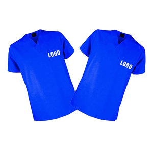 Ensembles d'uniformes d'infirmière à manches courtes Costume de gommage personnalisé Utilisation d'hôpital Tissu tricoté Scrubs médicaux unisexes - Product Image 6