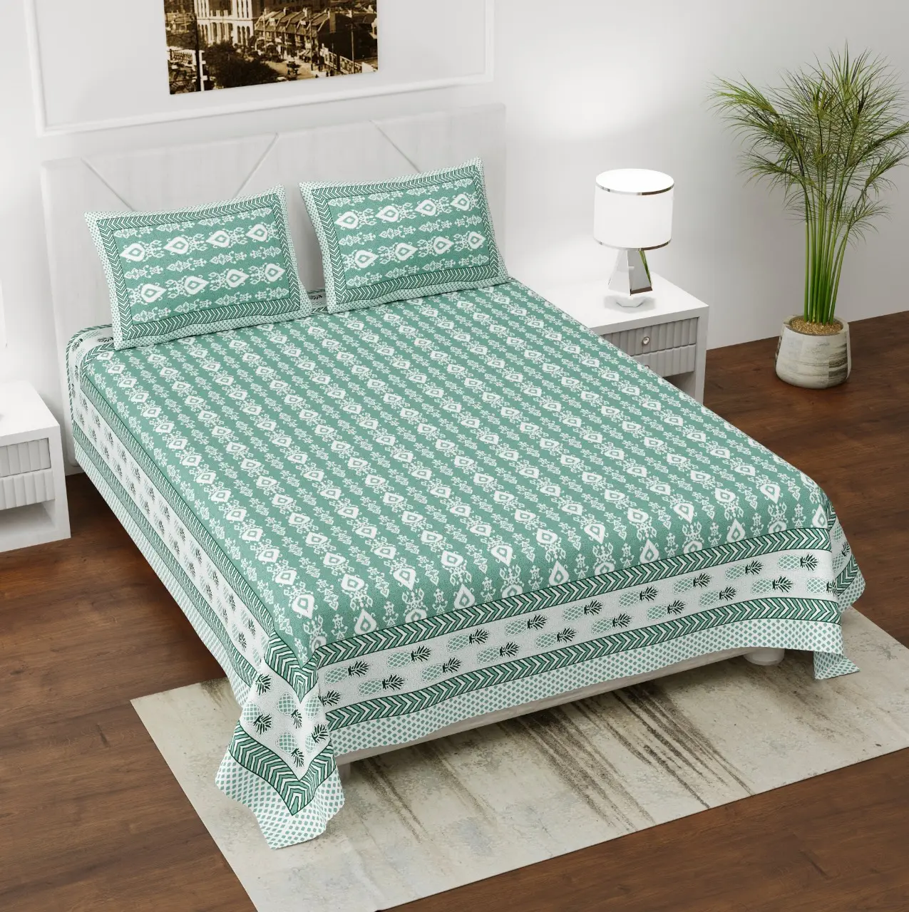 Juego de ropa de cama de lino con estampado, sábanas de algodón para Hotel, diseños personalizados, fabricantes y minoristas