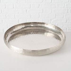 Plateau de service en acier inoxydable martelé de designer Vaisselle élégante pour les fêtes de restaurants haut de gamme Plateaux de rangement de qualité supérieure - Product Image 1