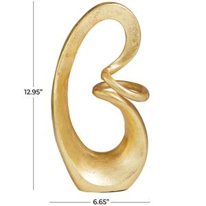 Ornement de table en métal doré élégant Accent de table tendance parfait pour la maison ou le bureau minimaliste élégant - Product Image 5