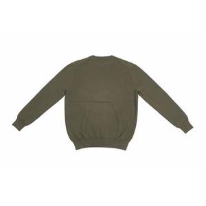 Pull-over décontracté à la mode pour hommes, tricot fin en coton doux, coupe régulière, manches longues, col rond avec col en V, vêtements pour hommes - Product Image 3
