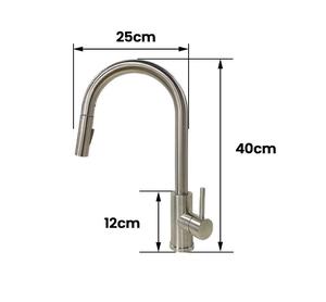 <span class=keywords><strong>Robinet</strong></span> de <span class=keywords><strong>Cuisine</strong></span> Moderne en Acier Inoxydable Économique Sans Plomb <span class=keywords><strong>avec</strong></span> <span class=keywords><strong>Douchette</strong></span> Extractible, Mitigeur d'Évier - Product Image 4