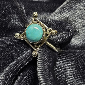 NATURAL TURQUOISE <b>RING</b> 925 Sterling Silver <b>Ring</b> Handmade <b>Ring</b> Designer <b>Ring</b> <b>Statement</b> <b>Ring</b> Natural Turquoise <b>Ring</b> Women's <b>Ring</b> - Product Image 1