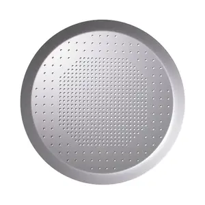 Aluminum pizza pan with hole baking tray home kitchen baking bakeware restaurant kitchenware pizza accessories made in india