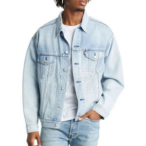 Veste en jean bleue décontractée pour hommes Vêtements d'extérieur polyvalents pour des vestes confortables et quotidiennes - Product Image 4