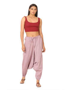 Taille Libre Écologique Toile Sarouel Femmes Aladdin Style Baggy Yoga Leggings avec Taille Élastique Taille Basse Jambe Large Hiver - Product Image 2