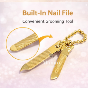 Mini Cortaúñas Dorado con Llavero, Acero Inoxidable, Cuchilla Curva/Afilada, Abertura de Mandíbula Ancha, Cortador de Uñas para Dedos y Pies, Herramienta de Manicura - Product Image 3