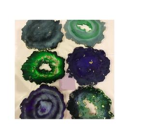 Unique Design Tableware Accessories Agate <b>Coaster</b> With <b>Gold</b> Electroplated Agate Slice at Wholesale Price with Premium Quality - Product Image 4