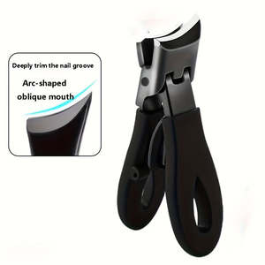 Ensemble professionnel de 5 coupe-ongles robustes pour ongles incarnés et épais, en acier inoxydable, lame concave, design incurvé, style moderne - Product Image 3