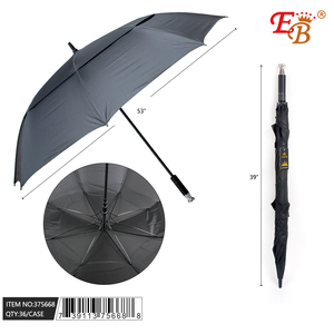 53 \ "ombrello da Golf lungo nero aperto automatico a baldacchino in seta 36 pz/CS con controllo semiautomatico cappello a ombrello dritto - Product Image 1