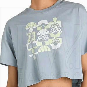 เสื้อยืดครอประบายอากาศได้ดีของผู้หญิงเสื้อยืดครอปท็อปสำหรับเด็กผู้หญิงเสื้อครอปฤดูร้อนทำ2025 - Product Image 3