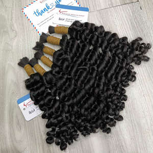 Must Have Premium Quality Steam <b>Curly</b> Human <b>Hair</b> Bulk <b>Hair</b> Single Donor Virgin <b>Hair</b> Bundles Raw Vietnamese <b>Hair</b> - Product Image 6