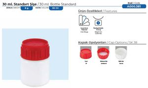 Botella de Plástico HDPE de 30 ml, Envase Redondo con Tapa de Rosca, Envase Médico Blanco, Logotipo Personalizado - Product Image 5