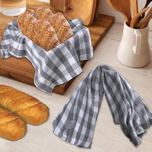 Venta caliente de alta calidad de algodón tejido liso teñido línea patrón Amarillo Blanco absorbente de agua toallas de cocina personalizado exportación hogar - Product Image 4