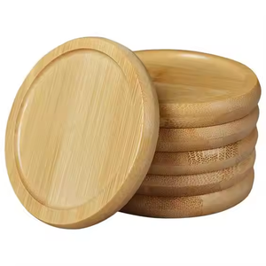 Ensemble de dessous-de-verre en bois artisanal, élégant, durable et écologique, dessous-de-verre en noyer par crescent crafts - Product Image 1