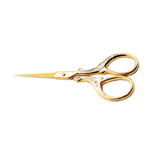 Ciseaux de couture européens pour Kit de broderie Ciseaux de tailleur Ciseaux de loisirs Couleur or - Product Image 1