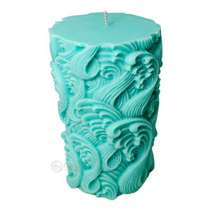 Velas perfumadas de cera de soja de Pilar ondulado hechas a mano para decoración del hogar REGALOS FESTIVOS de regreso para bares fiestas Navidad Pascua Diwali - Product Image 1