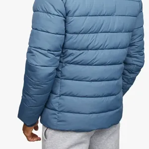 Veste d'hiver à capuche pour homme, rembourrée, imperméable, coupe-vent, en toile, fermeture éclair, style décontracté, couleur personnalisée, polyester - Product Image 2