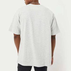 Nouvelle tendance goutte épaule en gros 100% coton 250G lourd lavé couleur unie T-Shirt grande taille hommes à manches courtes T-shirt - Product Image 6