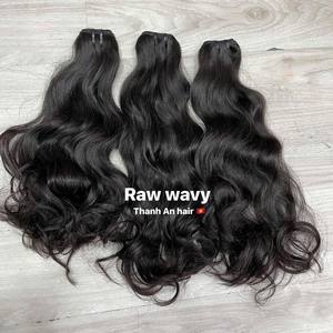 Extensiones de Cabello Vietnamita Virgen Natural con Estilo Ondulado, Cutícula Completa Alineada, Paquetes de Cabello con Doble Trama al por Mayor - Product Image 2