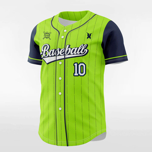 เสื้อเบสบอลผู้ชายแบบแห้งเร็ว ผ้าโพลีเอสเตอร์ 100% ปักลายแบบ Sublimation Tackle Twill โลโก้แบบกำหนดเอง ดีไซน์ใหม่ - Product Image 1