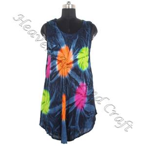2025 femmes bohème cravate teinture robe multicolore vêtements de plage en gros bohème mode pour les filles - Product Image 3