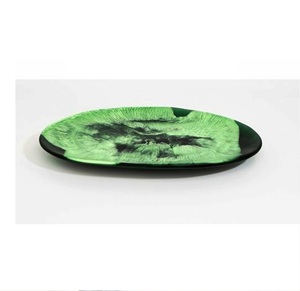 Bol et plat de service en résine faits à la main - Passe au lave-vaisselle - Design moderne européen personnalisable pour la maison et les fêtes - Product Image 3