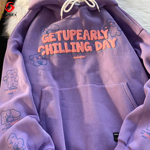 Customized Street <b>Hip</b> Hop Cotton Heavy Duty Foam Printed Hoodie Customized Winterwear Hoodies - Product Image 2