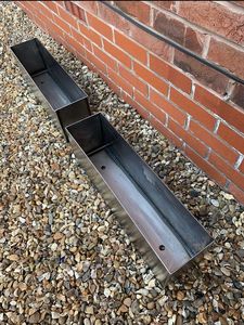 Industrial Quality Small Metal <b>Garden</b> Decor Galvanized Steel <b>Planter</b> <b>Box</b> for Flowers & Outdoor Decoration - Product Image 2